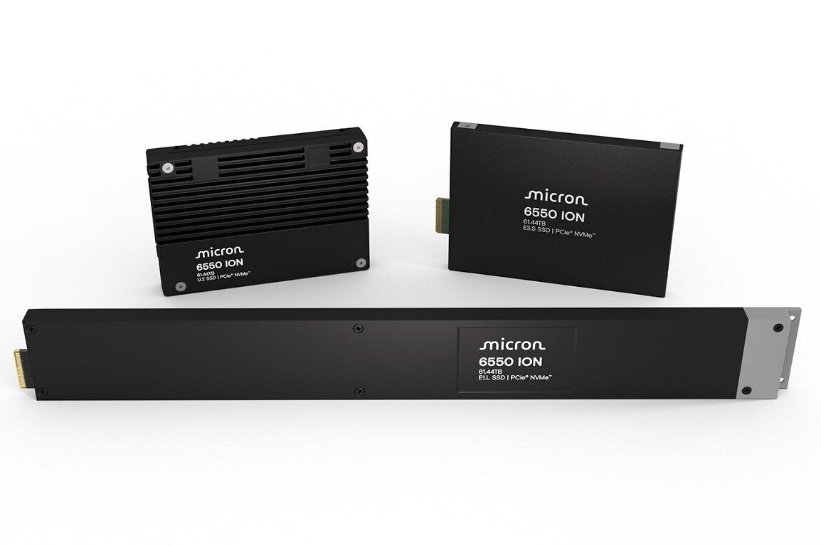 Micron запускає серію твердотільних накопичувачів 6550 ION 60TB PCIe Gen5 NVMe